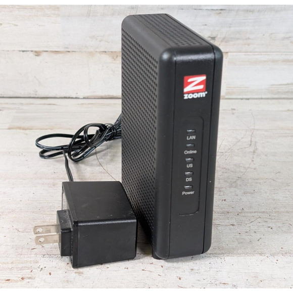 Zoom Cable Modem DOCSIS 3.0 5345 Series 1112 Black w Power Adapter - Picture 1 of 1